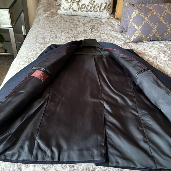 Mens Navy Sports Coat - Picture 2 of 5